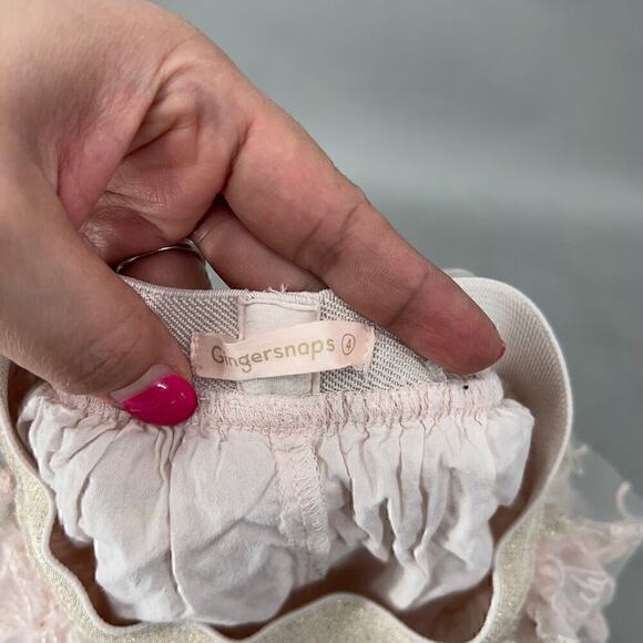 Gingersnaps Tulle Skirt Girls 4T Pink Floral Lace Coquette Balletcore Whimsical - Picture 7 of 7